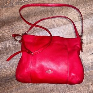 Coach Red Leather Crossbody Bag